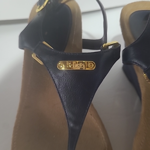 Ralph Lauren Lauren Strappy Wedge Sandals 6B - Picture 7 of 7
